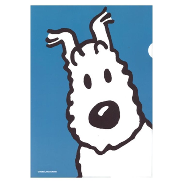 Tintin - Plastficka A4 - Milou, blå Multicolor