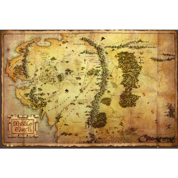 Middle Earth - The Hobbit - Journey Map multifärg