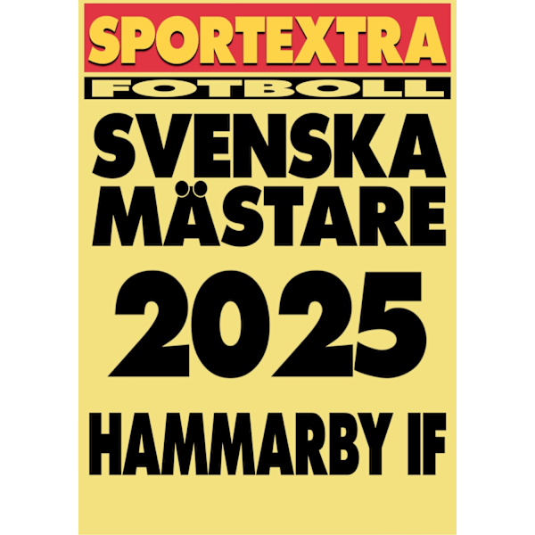 A3 Print - Hammarby IF - Svenska mästare 2025! multifärg