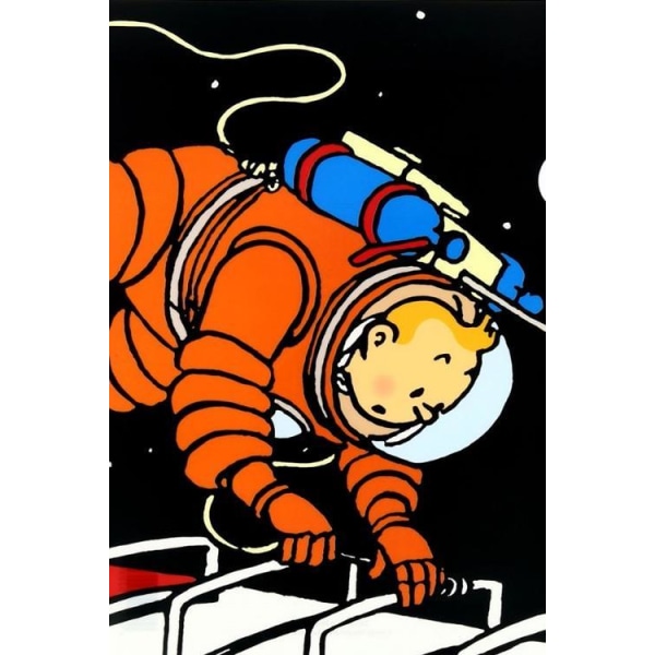 Tintin - Plastficka A4 - Tintin i rymden Multicolor