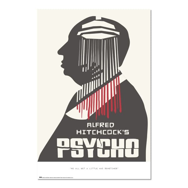 Poster - Alfred Hitchcock – Psycho Multicolor