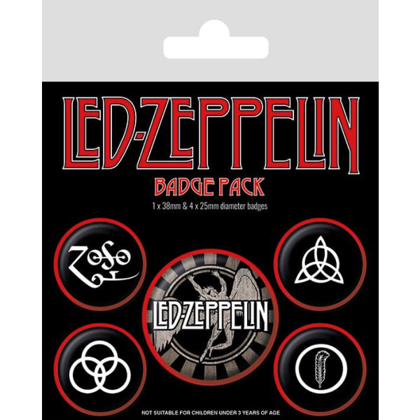 Badge Pack - Led Zeppelin (Symbols) Multicolor