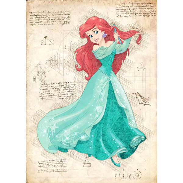 A3 Print - Disney - Ariel 3 multifärg