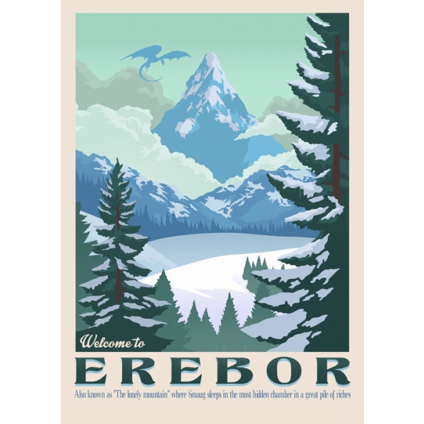 A3 Print - Lord of the rings - Welcome to Erebor multifärg