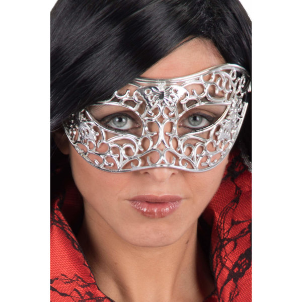 Ansiktsmask - Mask in ornament silver multifärg