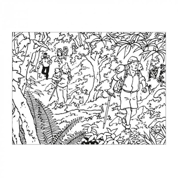 Tintin - Målarbok - Tintin i Tibet Multicolor