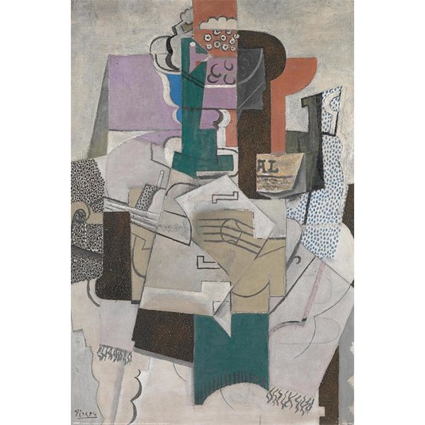 Picasso (Fruit Dish, Bottle and Violin) multifärg