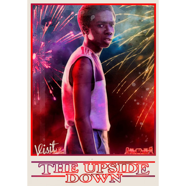 A3-print - Stranger Things - Lucas Sinclair Multicolor