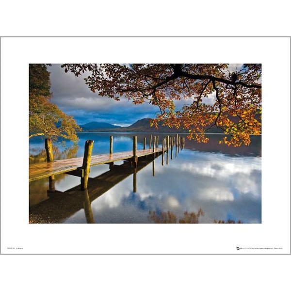 Exklusivt Art Print - Derwent Jetty - Brygga, höstdag Multicolor