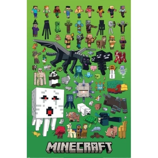 Poster - MINECRAFT CHARACTER MONTAGE Multicolor