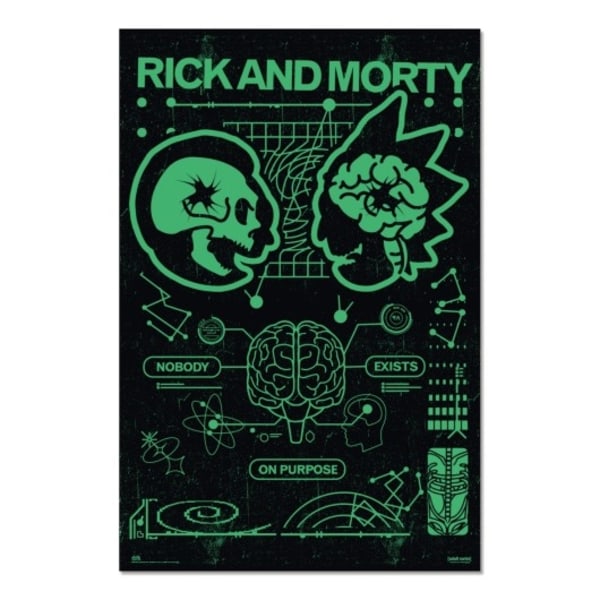 RICK AND MORTY - NOBODY EXIST ON PURPOSE multifärg