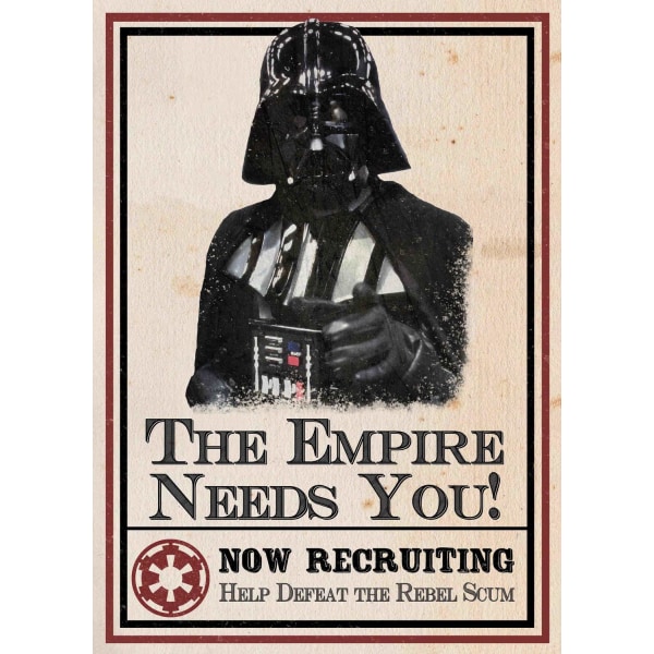 A3 Print - Star Wars - Darth Vader - The Empire Needs You multifärg