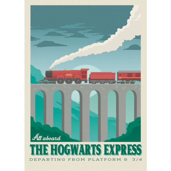 A3-print - Harry Potter - Alt sammen ombord på Hogwarts Express Multicolor