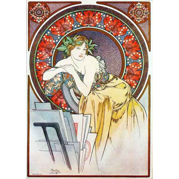 A3 Print - Alphonse Mucha - No29 multifärg