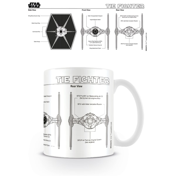 Star Wars - Tie Fighter Sketch - Mugg Multicolor