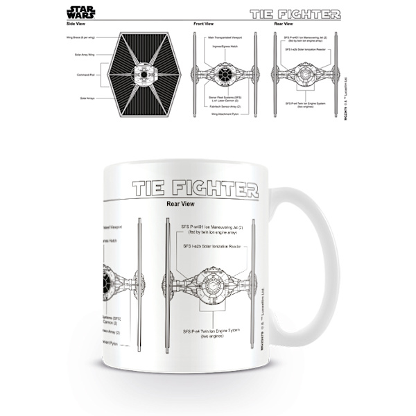 Star Wars - Tie Fighter Sketch - Mugg multifärg