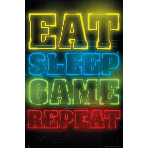 Gaming - Eat Sleep Game Repeat Multicolor