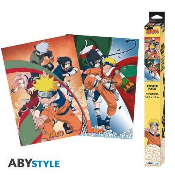 NARUTO SHIPPUDEN - Set 2 Chibi Posters - Team 7 Multicolor