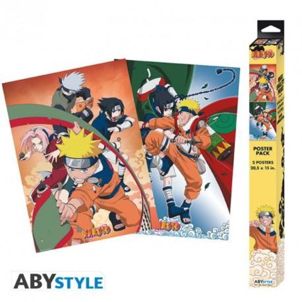 NARUTO SHIPPUDEN - Set 2 Chibi Posters - Team 7 multifärg