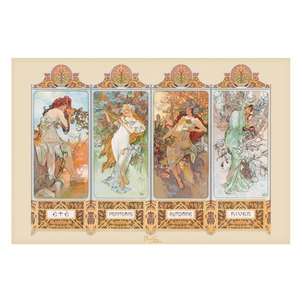 Mucha - 4 Seasons multifärg