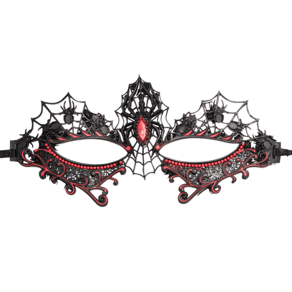 Ansiktsmask - Black/red spiders chinless mask multifärg