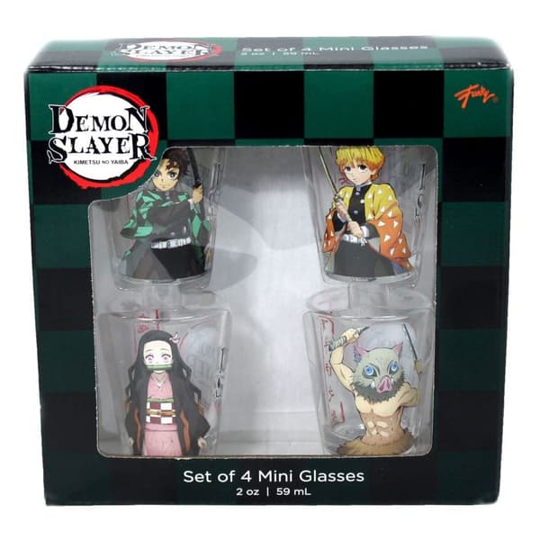 Demon Slayer Shotglas 4‑pack multifärg