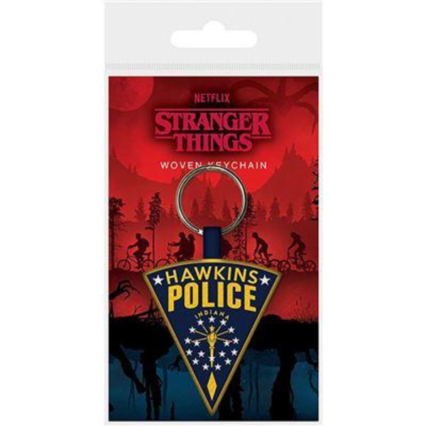 STRANGER THINGS (HAWKINS POLICE) WOVEN KEYCHAIN multifärg