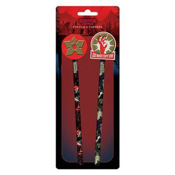 STRANGER THINGS 4 (DEMOGORGONS) PENCIL & TOPPERS Multicolor