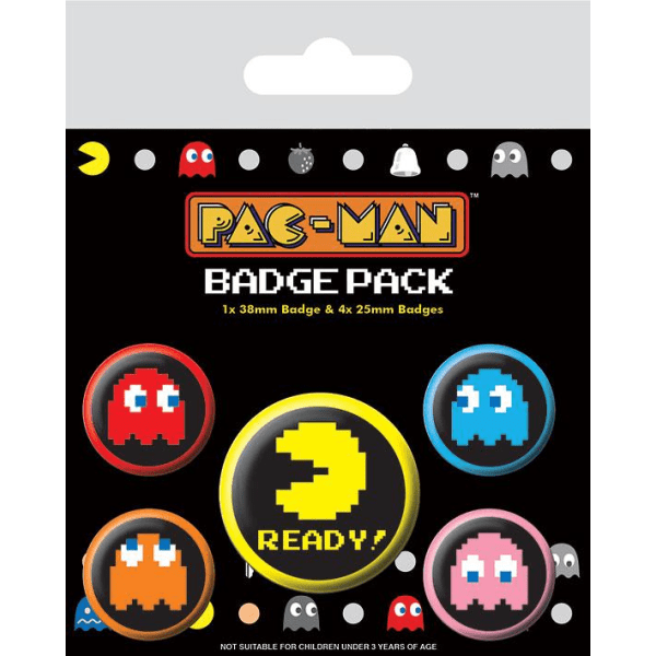 Badge Pack -  Pac-Man (Pixel) multifärg