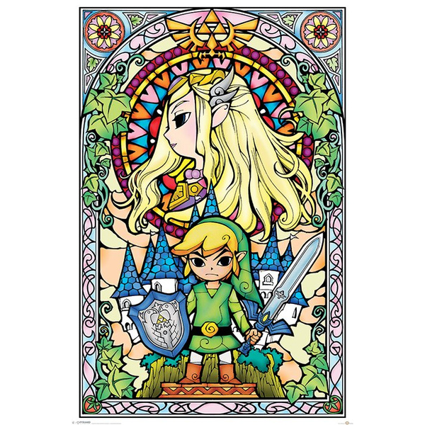 The legend of Zelda - Stained Glass-look multifärg