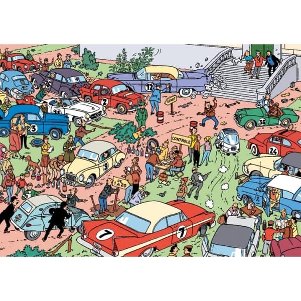 Tintin - Pussel - Rally multifärg M
