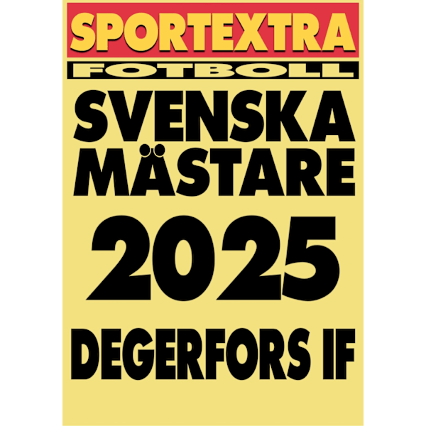 A3 Print - Degerfors IF - Svenska mästare 2025! multifärg