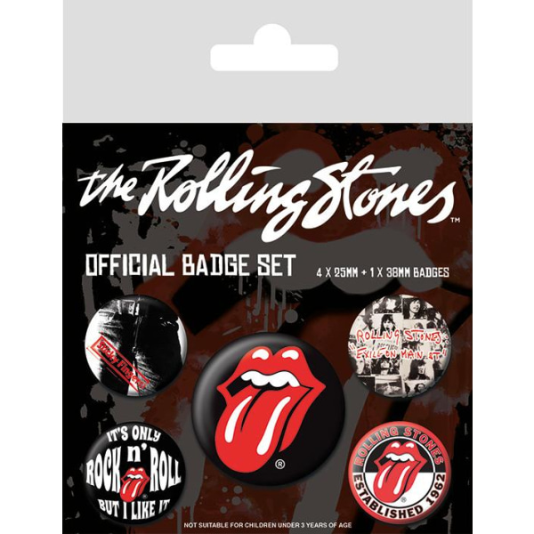 Badge Pack - The Rolling Stones (klassisk) Multicolor