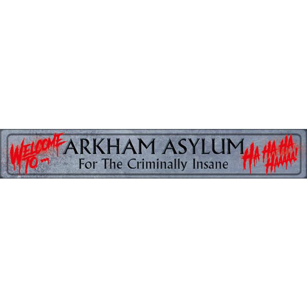 The Joker - Welcome to Arkham Asylume - Exklusivt tryck på trä.13 x 80cm multifärg