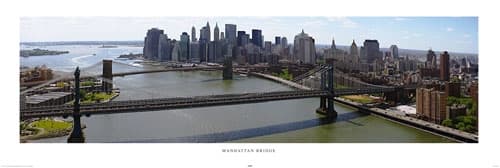 New York - Manhattan Bridge - Stor poster multifärg