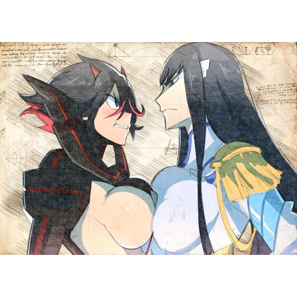 A3 Print - Kill la Kill - Face off Multicolor