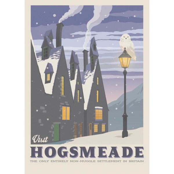 A3 Print - Harry Potter - Visit Hogsmeade multifärg