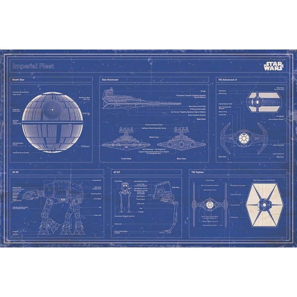 Star Wars - Imperial flåde plan Multicolor