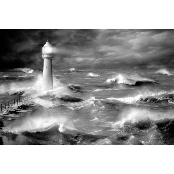 Lighthouse - Fyr i storm Multicolor
