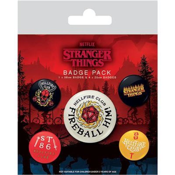 Badge Pack - STRANGER THINGS 4 (HELLFIRE CLUB) multifärg