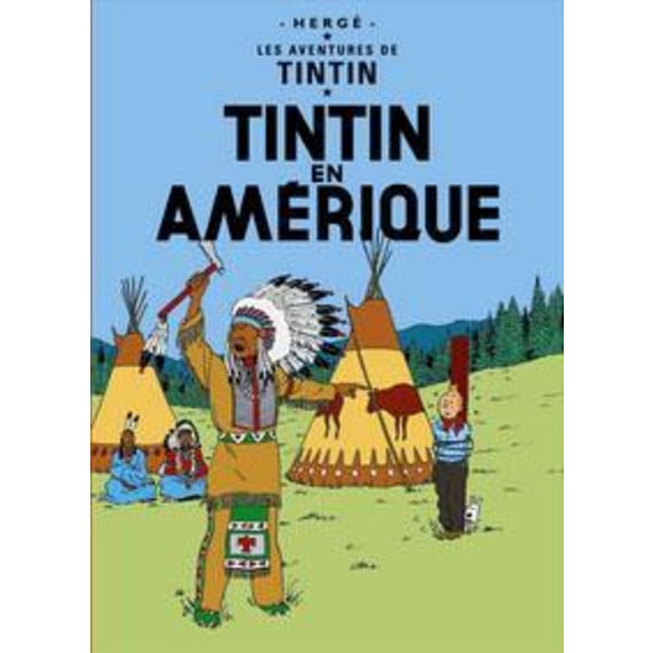 Poster - Tintin en Amérique - Tintin i Amerika multifärg