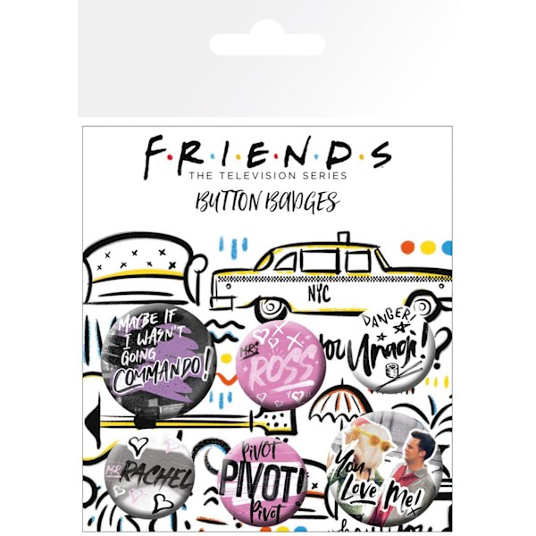 Badge Pack - Friends - Doodle Multicolor