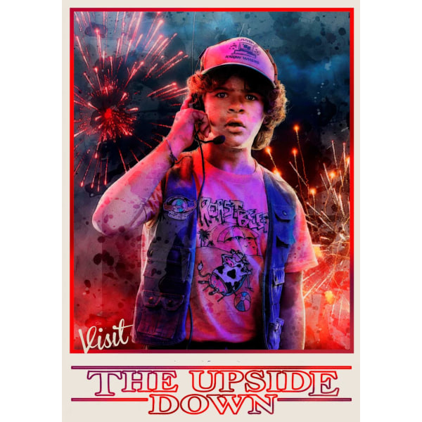 A3-print - Stranger Things - Dustin Henderson Multicolor