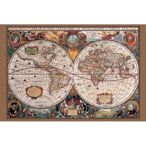 17th century world map - 1600-tals världskarta multifärg