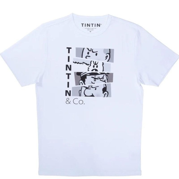 Tintin - T-Shirt - Tintin och Co Svart/vit multifärg XL