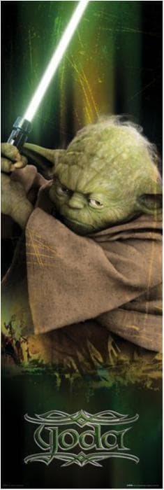Poster - Star Wars - Yoda (dörraffisch) multifärg