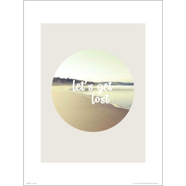 Exklusivt Art Print - LetÂ´s get lost - Text Multicolor