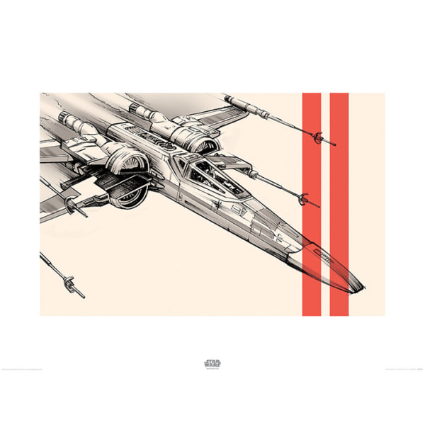 Star Wars Episode VII (X-Wing Pencil Art) multifärg