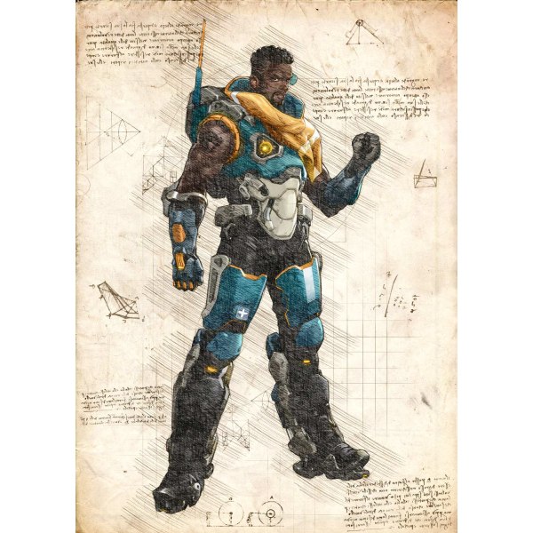 A3 Print - Overwatch artwork - Baptiste Multicolor