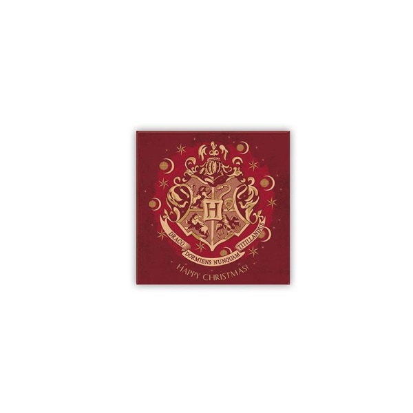 Harry Potter - Magneetti 8x8cm - X-MAS - Tylypahkan punainen Multicolor